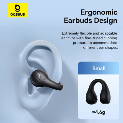 Baseus AirGo AS01 Wireless Headphones Ear Clip Earphones Bluetooth 5.3 2MIc ENC - tephonech