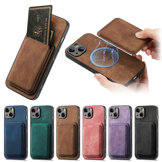 2 in 1 Detachable Magnetic Cards Solt Leather Case For iPhone  13/14/15/16 - tephonech