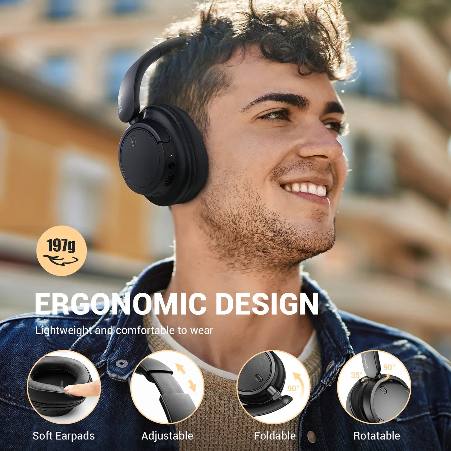 Oneodio SuperEQ V16 Wireless Headphones