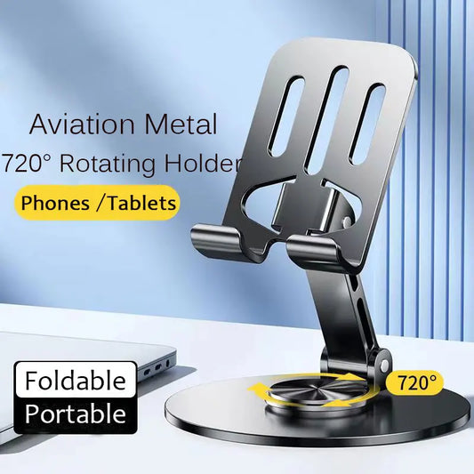 Metal Aluminum 360 Rotation Mobile Phone Holder - tephonech