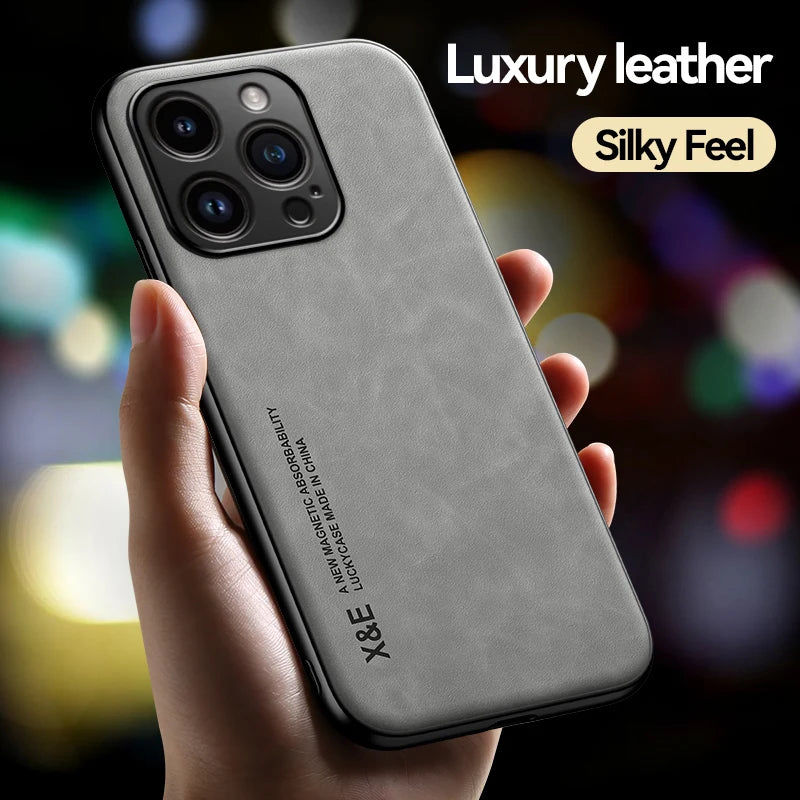 Silicone TPU Luxury Leather Cover Case  For iPhone