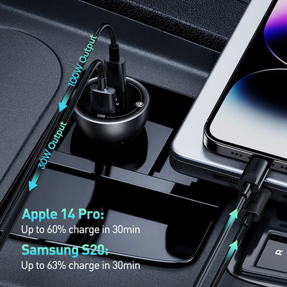 Baseus 140W PD3.1 Car Charger Fast Charging - tephonech