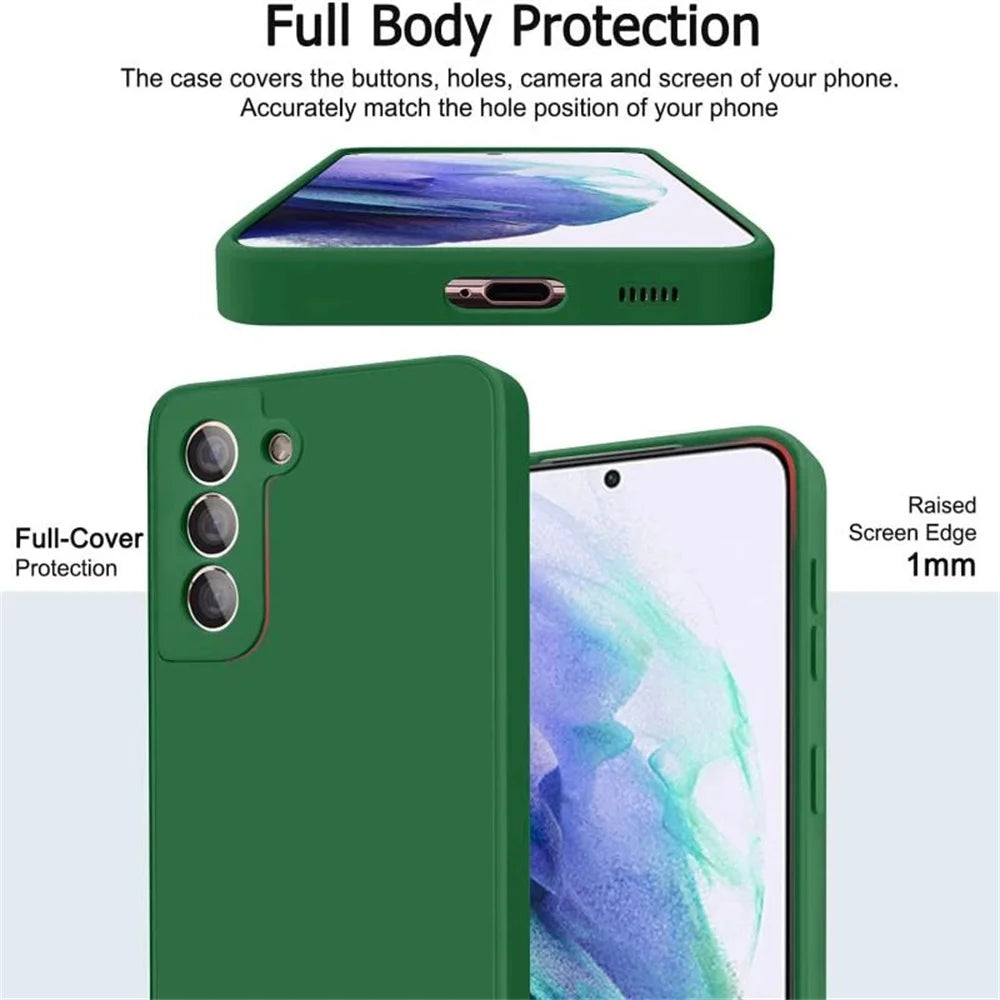 Luxury Liquid Silicone Case for  S24 Galaxy S20 S21 S22 S23 FE plus Note10 20 A52 A31 A41 A71 A51 A72 A70 A50 Coque