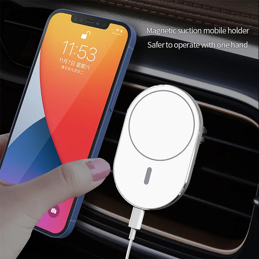 Magnetic Cell Phone Car Holders for Magsafe iPhone 12 13 14 15 Pro Max Magnet 15W Qi Wireless Chargers Holder Accessories - tephonech