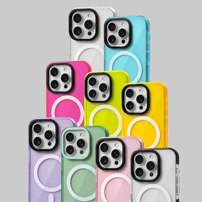 Transparent Neon Color MagSafe Phone Case for iPhone 11 12 13 - tephonech