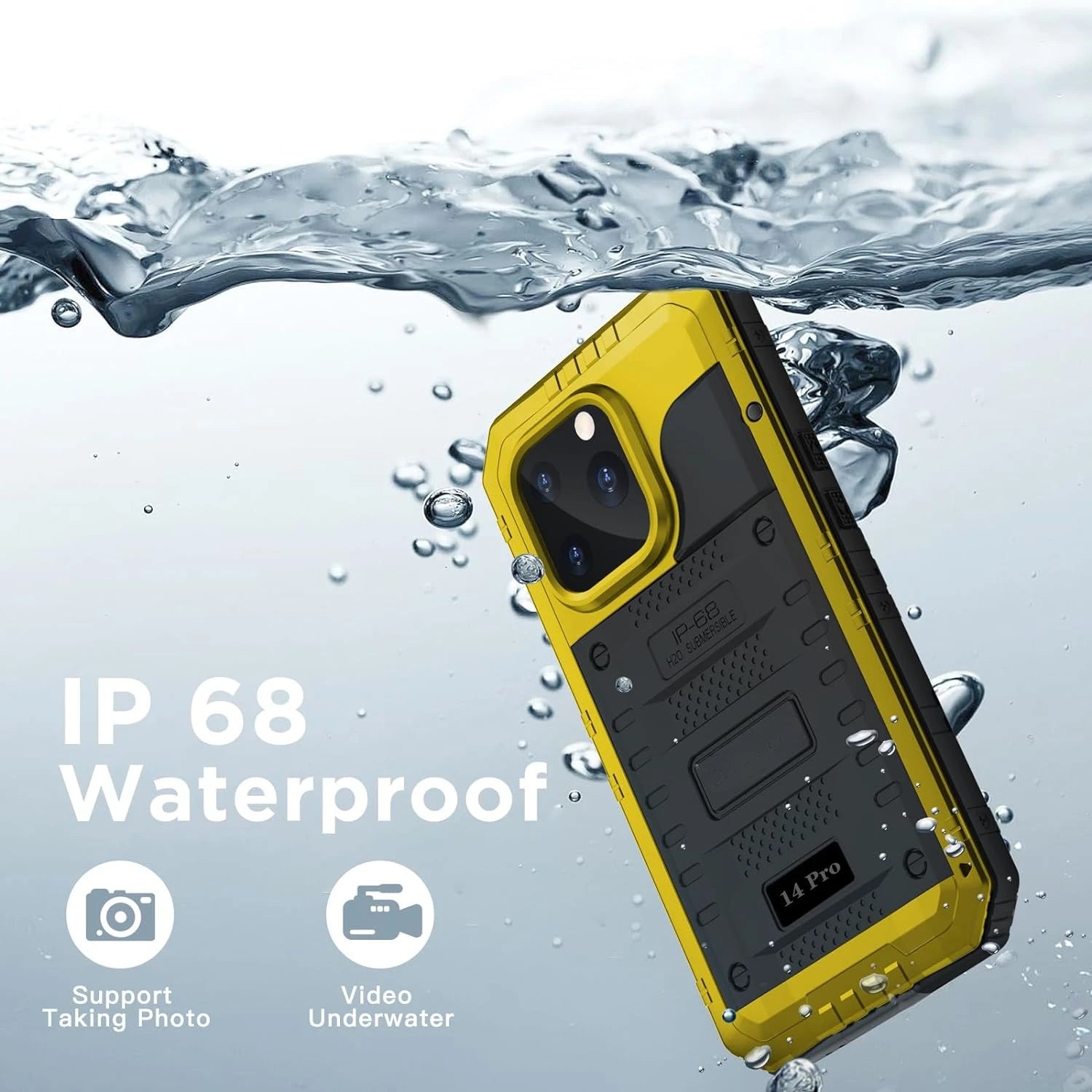 IP68 Waterproof Rugged Metal Armor Case Shockproof Cover Screen Protector For iPhone - tephonech