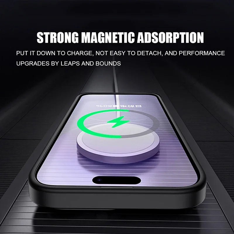 Matte Armor Wireless Charge Translucent Case For iPhone  14 15 16 Pro Max - tephonech