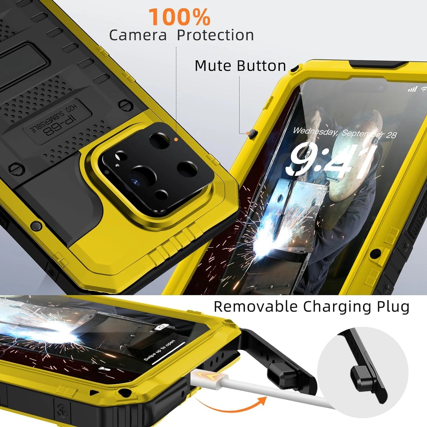 IP68 Waterproof Rugged Metal Armor Case Shockproof Cover Screen Protector For iPhone - tephonech